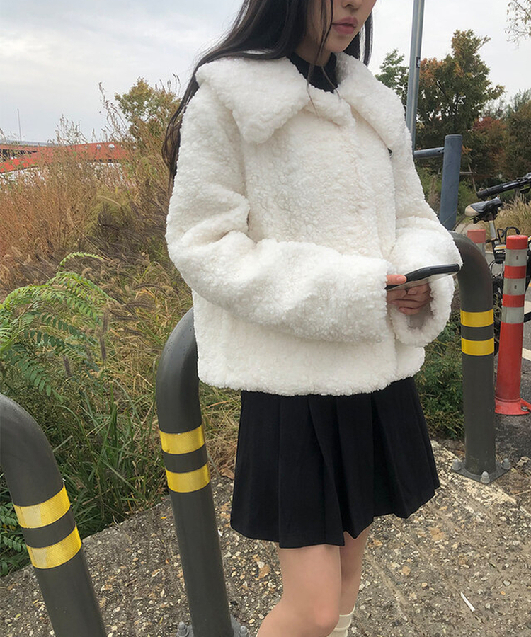 ファーカラーショートジャケット｜ジャケット｜韓国ファッション通販 SONA