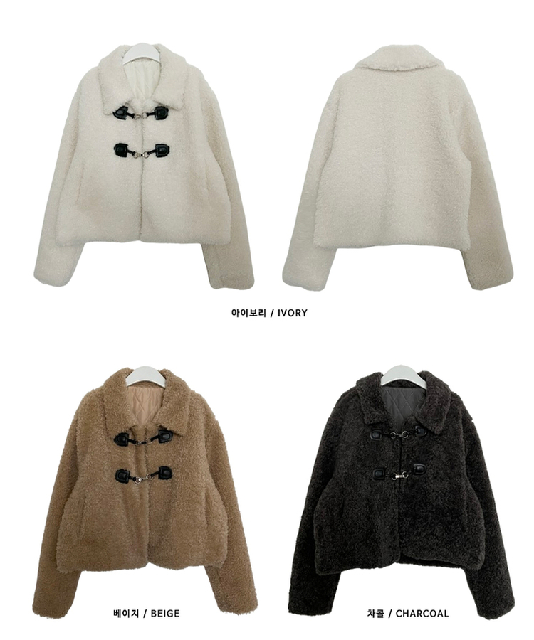 クリップボタンウールムスタンジャケット