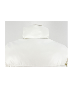 スナップボタンレザーセミクロップダウン