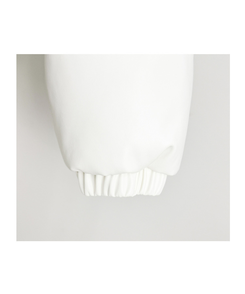 スナップボタンレザーセミクロップダウン