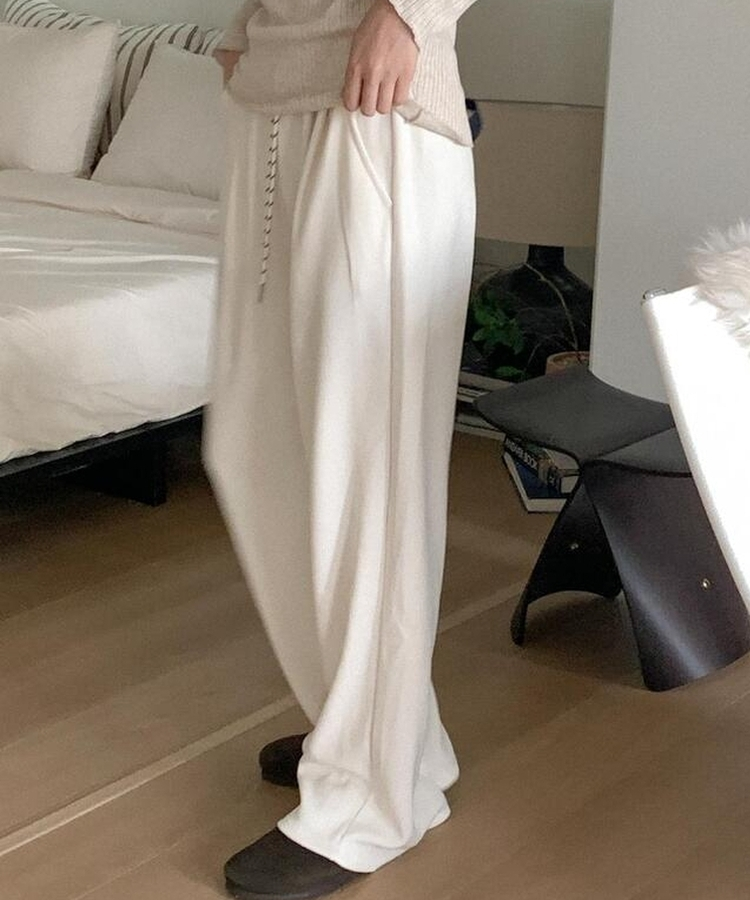 クルーズワイドリブバンディングパンツ IVORY