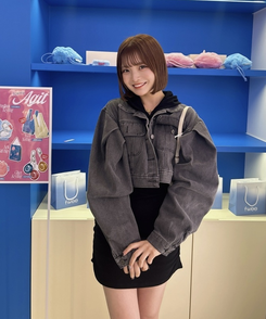 SET】フードVネックワンピース＋デニムジャケット｜ツーピース