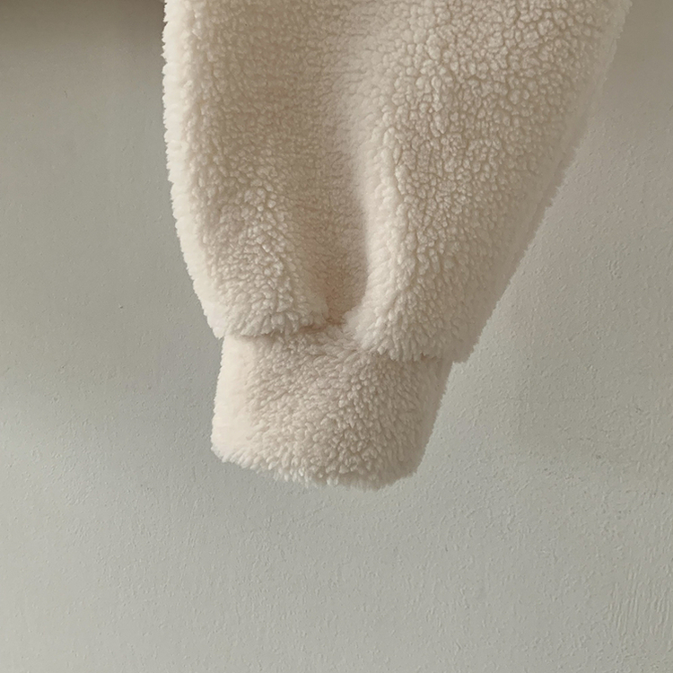 고중량 뽀글이 투웨이 크롭집업 하이넥 점퍼 양털자켓