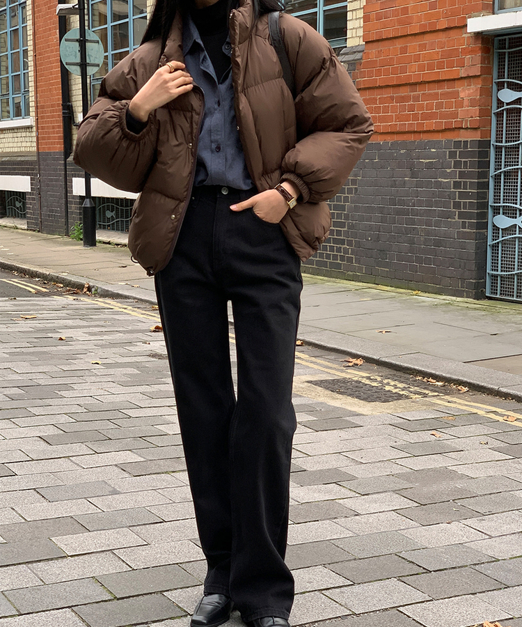 【丈別】プレーンセミワイドデニム BLACK DENIM