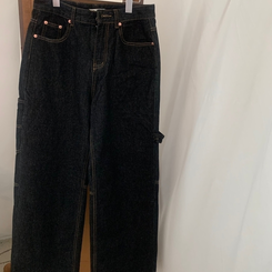ワイド ワッペンワイドデニムパンツ