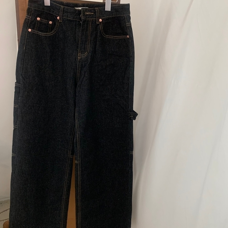 ワッペンワイドデニムパンツ