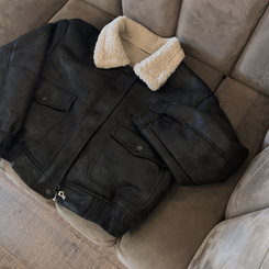 고급빈티지무드 소프트 스웨이드 양털 무스탕 점퍼 자켓