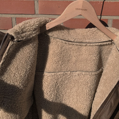 고급빈티지무드 소프트 스웨이드 양털 무스탕 점퍼 자켓