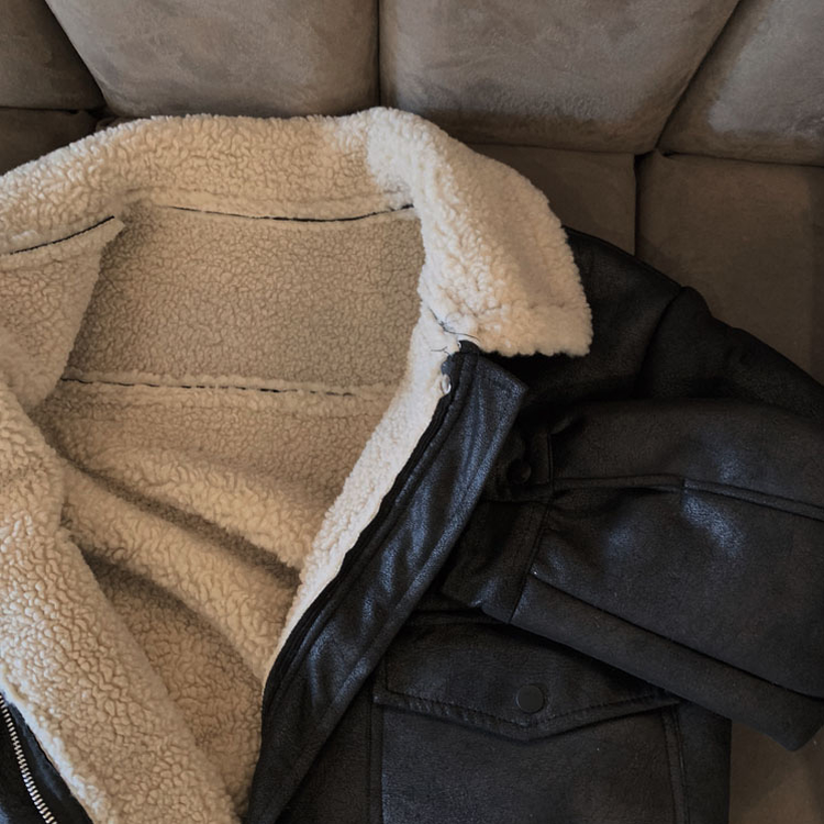 고급빈티지무드 소프트 스웨이드 양털 무스탕 점퍼 자켓