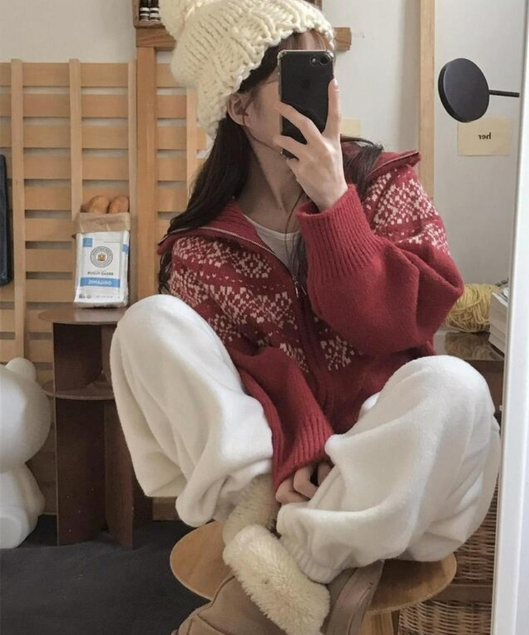 ノルディックニットジップアップ｜ジャンパー｜韓国ファッション通販 SONA