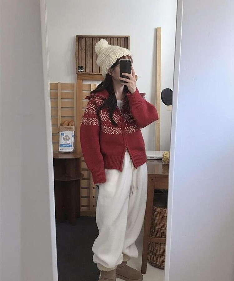 ノルディックニットジップアップ｜ジャンパー｜韓国ファッション通販 SONA