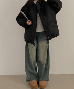 ベリーカラーキルティングダウンジャケット｜ダウン｜韓国ファッション