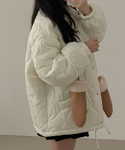 ベリーカラーキルティングダウンジャケット｜ダウン｜韓国ファッション