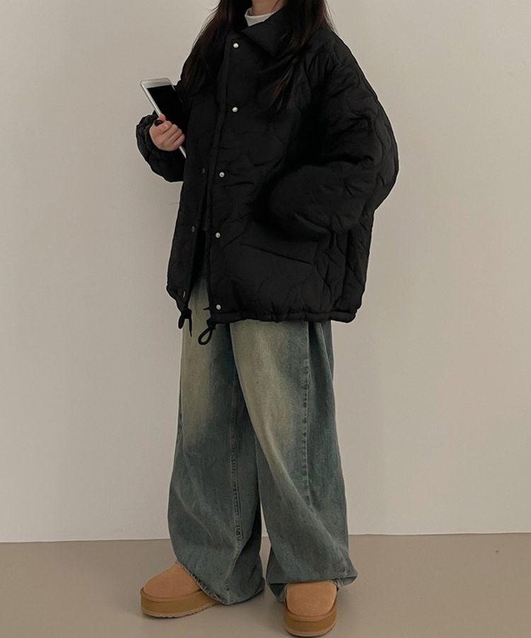 ベリーカラーキルティングダウンジャケット｜ダウン｜韓国ファッション