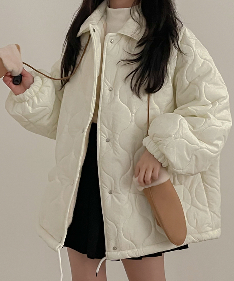 ベリーカラーキルティングダウンジャケット｜ダウン｜韓国ファッション