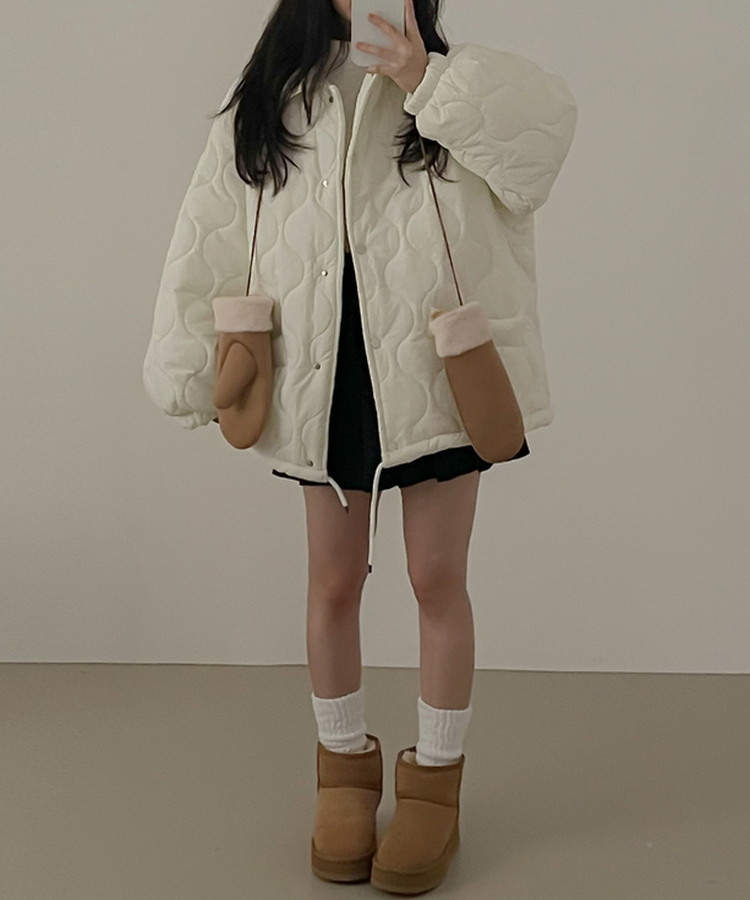 ベリーカラーキルティングダウンジャケット｜ダウン｜韓国ファッション