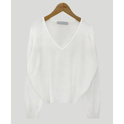 シンプルVネックニット(12color)