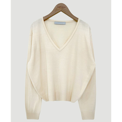 シンプルVネックニット(12color)