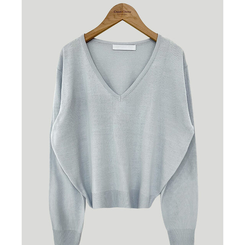 シンプルVネックニット(12color)