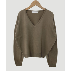 シンプルVネックニット(12color)