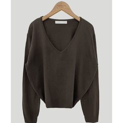 シンプルVネックニット(12color)