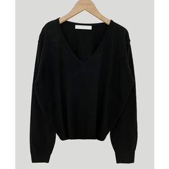 シンプルVネックニット(12color)