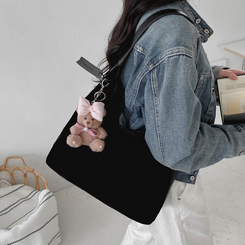 ファッション雑貨 リボンテディベアバッグキーリング PINK