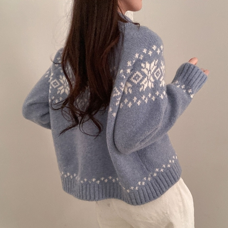 ウィンターノルディックニットジップアップ｜ジャンパー｜韓国