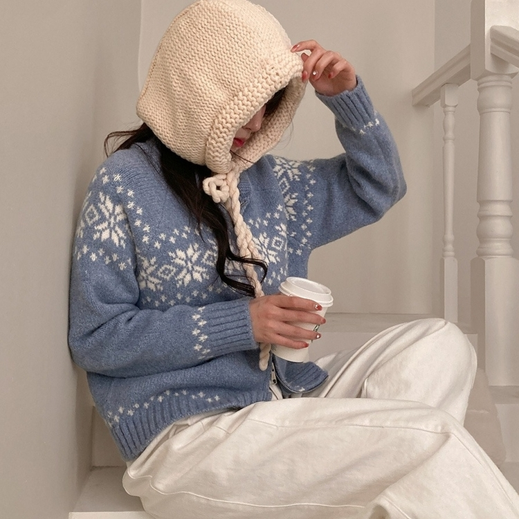 ライトウェーブニットジップブルゾン ジップブルゾン メンズ ニット[品番：LU000012196]｜LUXSTYLE（ラグ