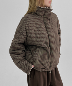 2WAYリバーシブルチェックダウンジャケット｜ダウン｜韓国ファッション