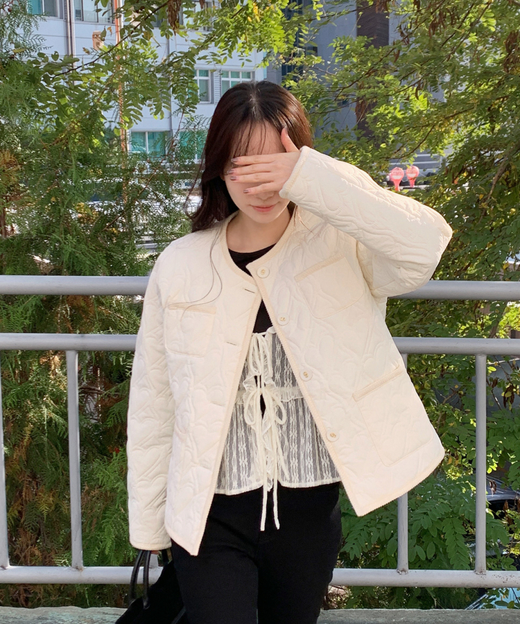 ハートキルティングダウンジャケット｜ダウン｜韓国ファッション通販 SONA