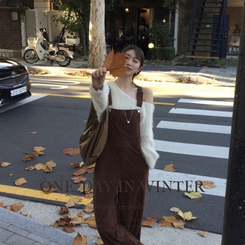 コーデュロイサスペンダーパンツ BROWN