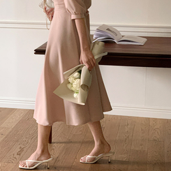 スクエアネックミニワンピース｜ロングワンピース｜韓国