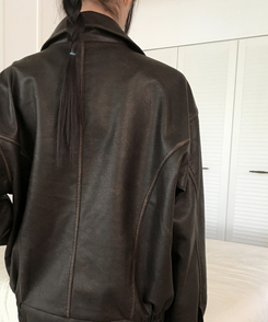 ビンテージウォッシングレザージャケット BROWN