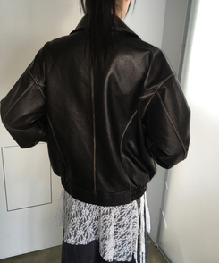 ビンテージウォッシングレザージャケット BLACK