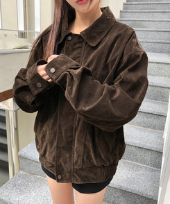 ビンテージウォッシングレザージャケット DARK BROWN(SUEDE)