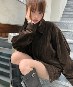 ビンテージウォッシングレザージャケット DARK BROWN(SUEDE)