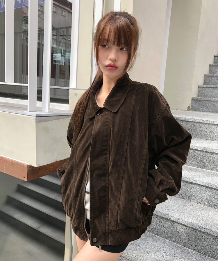 ビンテージウォッシングレザージャケット DARK BROWN(SUEDE)