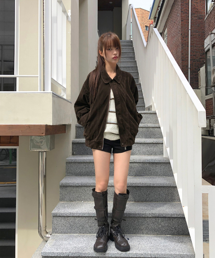 ビンテージウォッシングレザージャケット DARK BROWN(SUEDE)