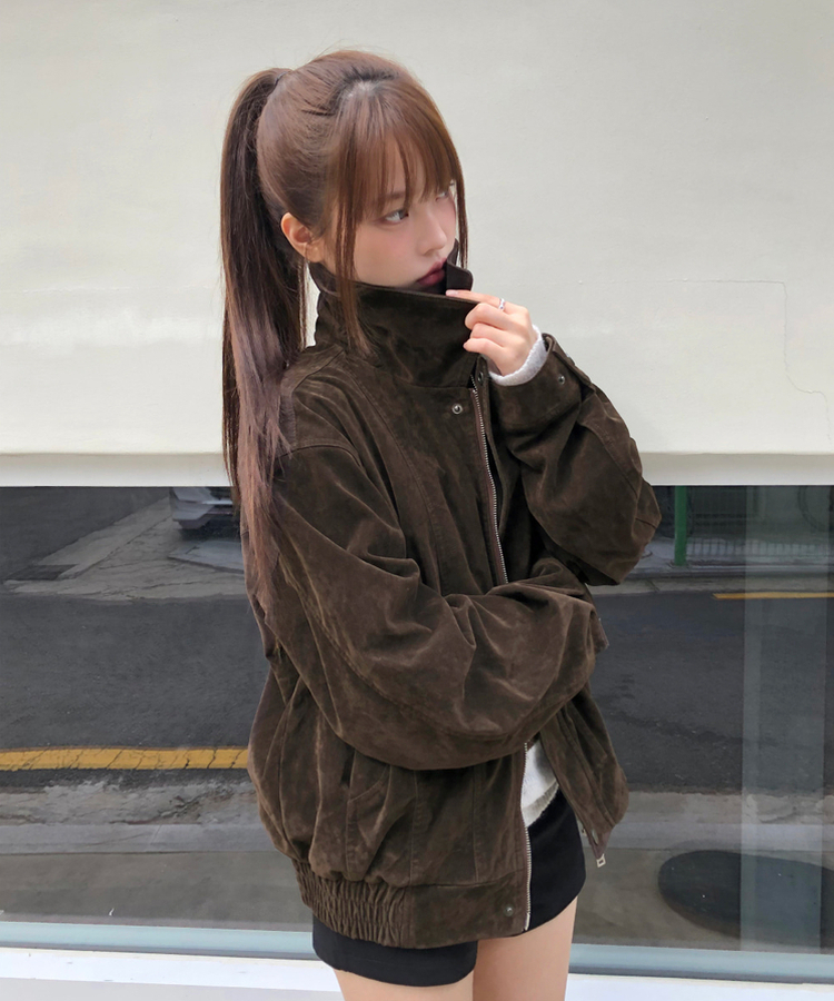 ビンテージウォッシングレザージャケット DARK BROWN(SUEDE)