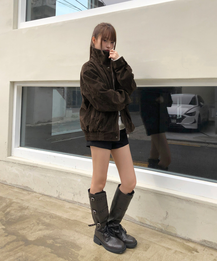 ビンテージウォッシングレザージャケット DARK BROWN(SUEDE)