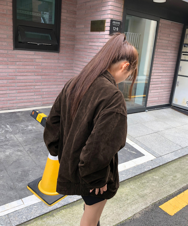 ビンテージウォッシングレザージャケット DARK BROWN(SUEDE)