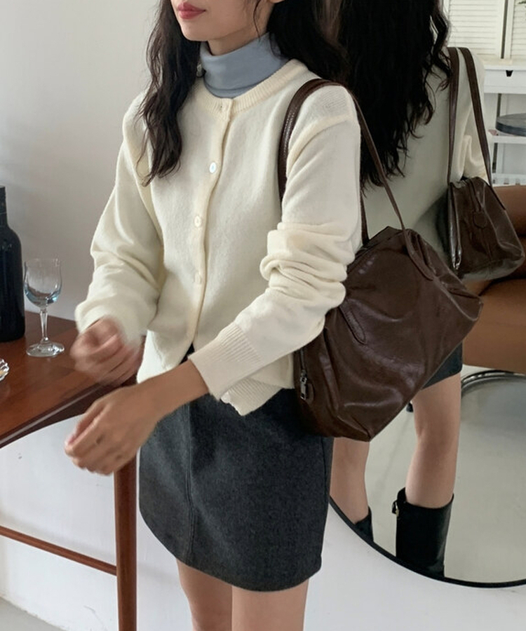 レザーバッグショルダーバッグ BROWN
