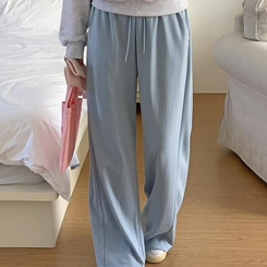 トレーニングパンツ 【丈別】ピンタックワイドトレーニングパンツ(7color) SKY BLUE