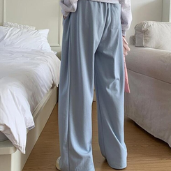 トレーニングパンツ 【丈別】ピンタックワイドトレーニングパンツ(7color) SKY BLUE