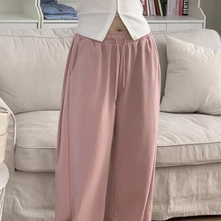 トレーニングパンツ 【丈別】ピンタックワイドトレーニングパンツ(7color) LIGHT PINK