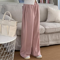 トレーニングパンツ 【丈別】ピンタックワイドトレーニングパンツ(7color) LIGHT PINK