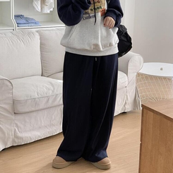トレーニングパンツ 【丈別】ピンタックワイドトレーニングパンツ(7color) DARK NAVY