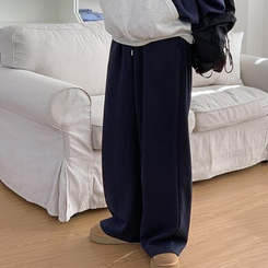 トレーニングパンツ 【丈別】ピンタックワイドトレーニングパンツ(7color) DARK NAVY