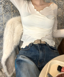 長袖Tシャツ ムードフレールTシャツ CREAM